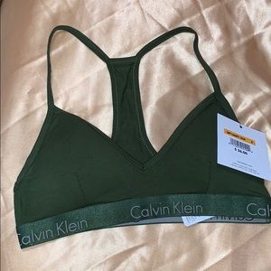 Olive Green Calvin Klein Bralette